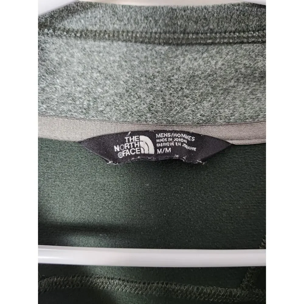 The‎ North Face Sweater Size Medium 1/4 Zip Mock Neck Long Sleeve Green
